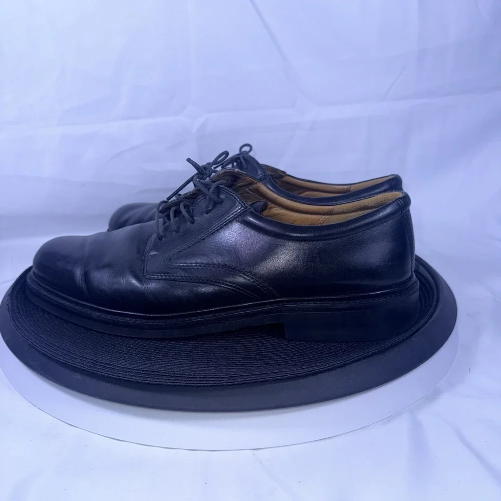 ECCO Mens Comfort Fibre System Black Shoe Size 45 Leather 11.5
